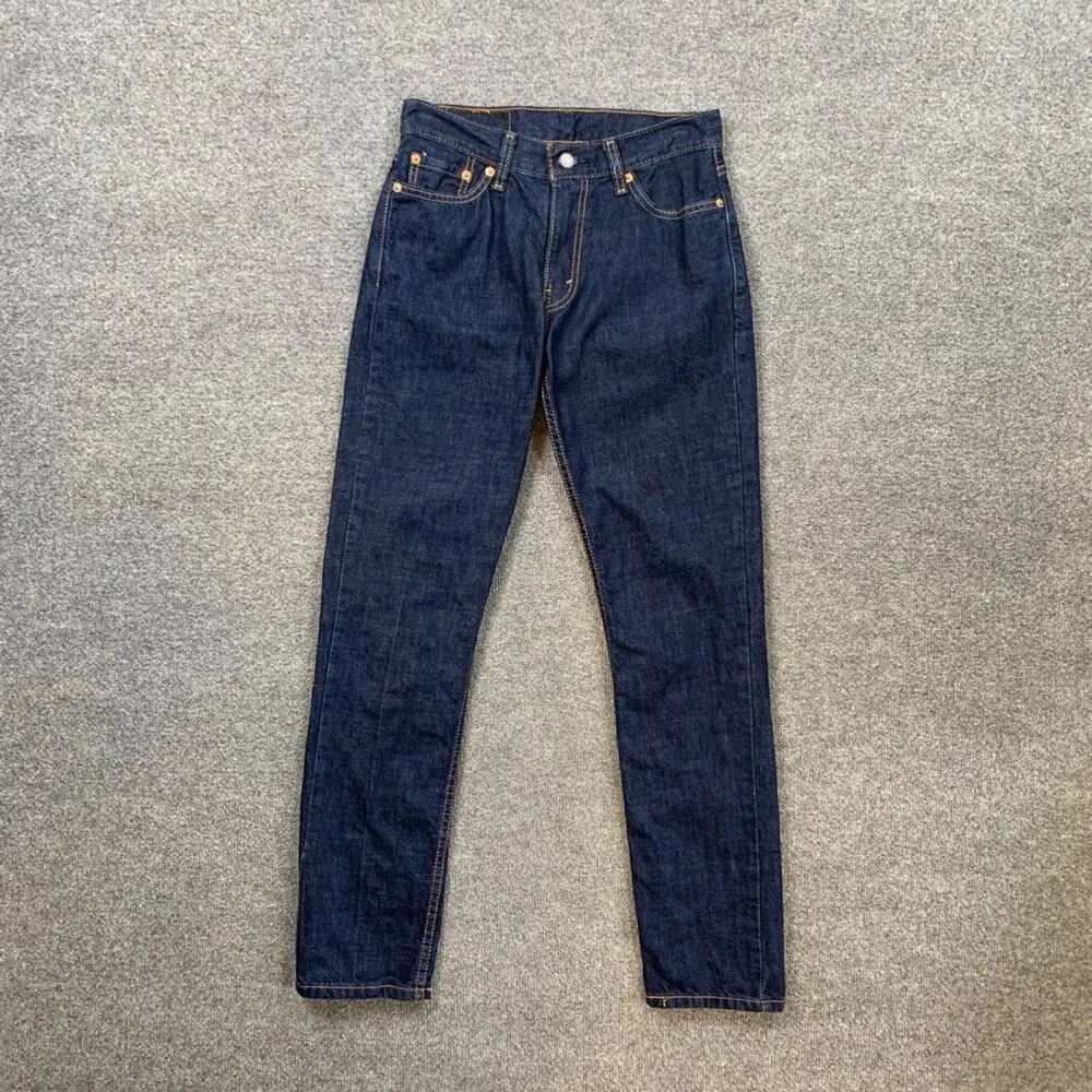 Levis Jeans Mens 30 Blue 511 Slim Straight Mid Rise Stretch Denim Dark Wash